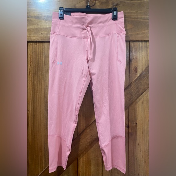 Under Armour Women's UA Meridian Rib Waistband Ankle Leggings activewear - Picture 2 of 5